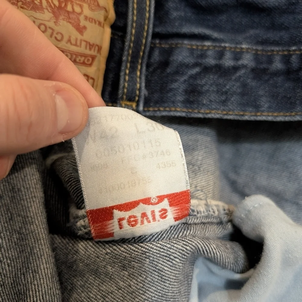 Y2K Levi's 501 Mens 42x30 (39x29) Denim Jeans Pants Blue Button Fly